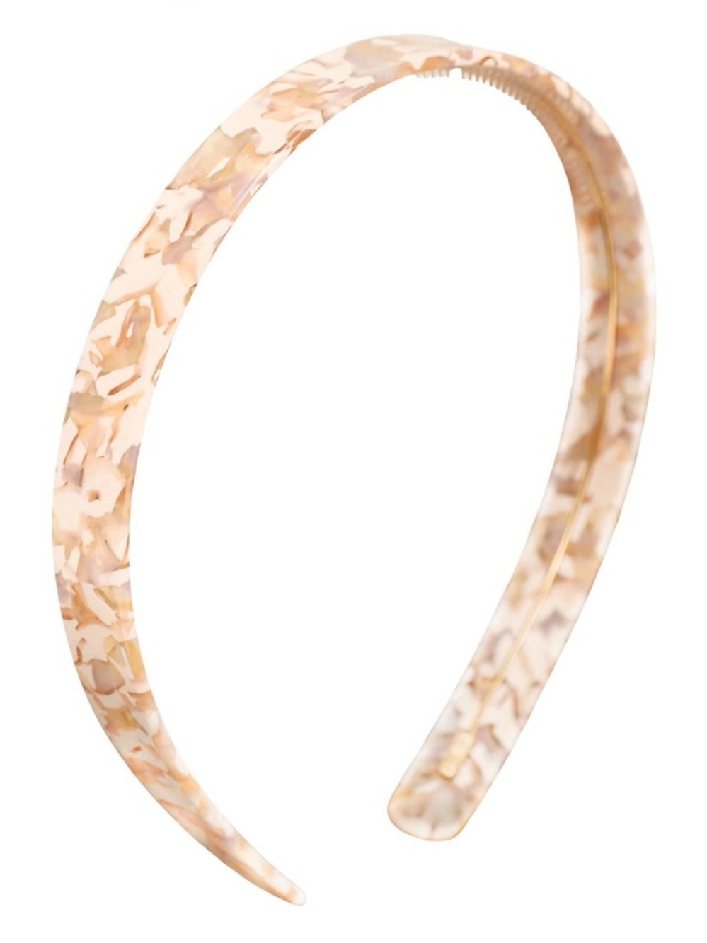 Tortoiseshell Resin Headband – Neutral Beige
